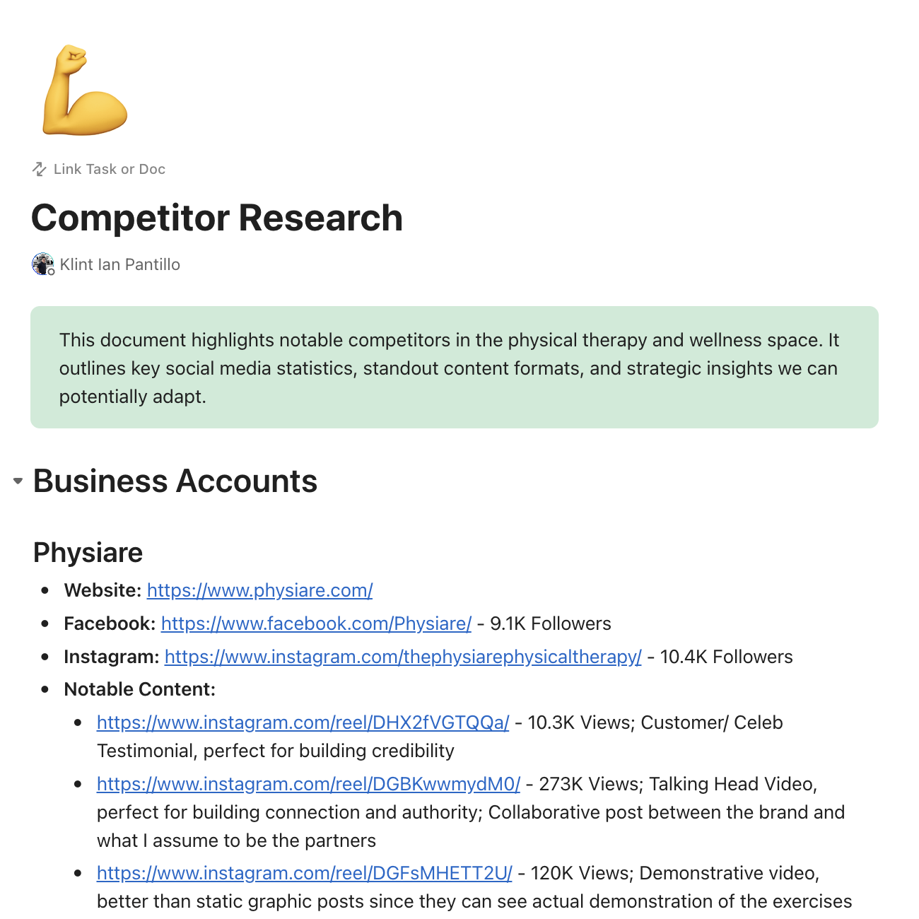 Competitor Analysis