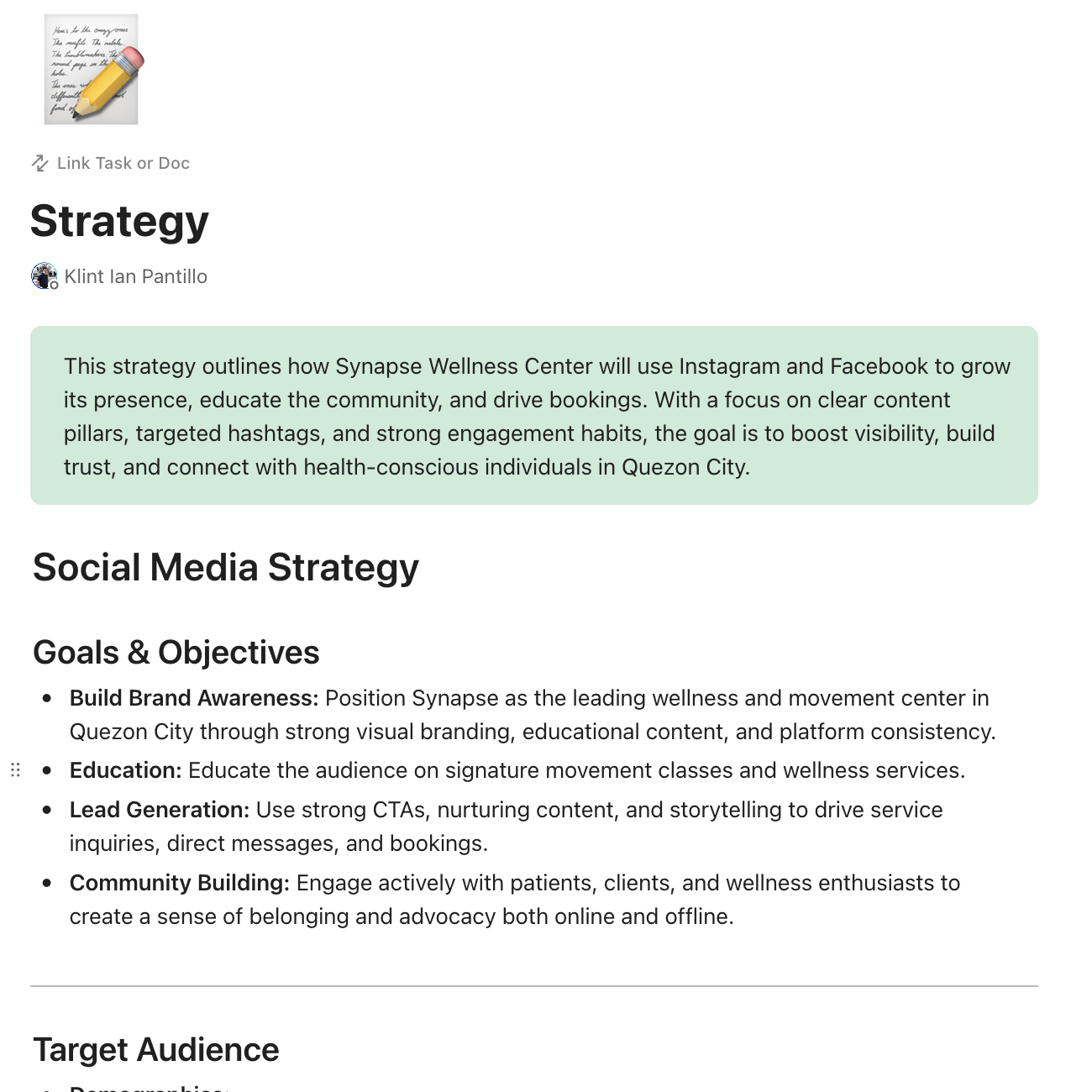 Social Media Strategy